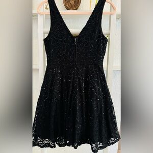NWT black lace sequin dress.